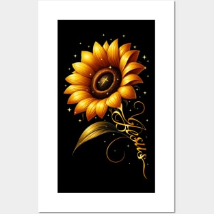 Jesus Sunflower Posters and Art